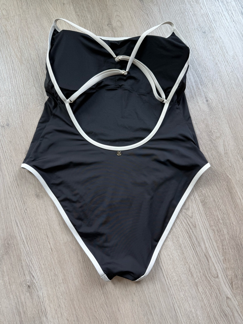 Victoria's Secret Black One-Piece Swimsuit with White Trim